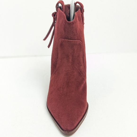 Sam Edelman red suede ankle boots - Picture 3 of 16